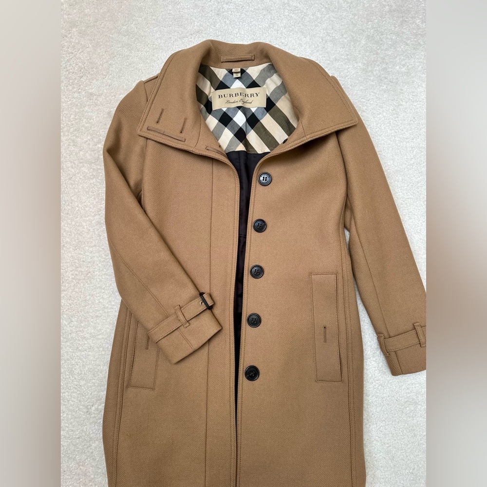 Burberry trench coat cashmere blend women size 2 (US)